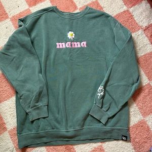 “MAMA” embroidered crew neck sweater Krista Horton x slyfox collab